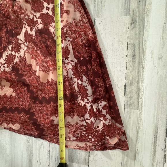 SHOW ME YOUR MUMU S Trapeze Mini Dress Happy Henna Red Rust Sleeveless Festival - Picture 7 of 9